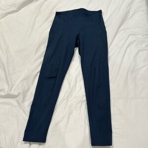 Zella studio high waisted legging - navy - with pockets - size small